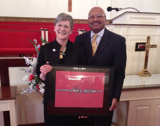 PHCC President Dr. Godwin and Bishop J.C. Richardson Jr., pastor of Mt. Sinai Church.