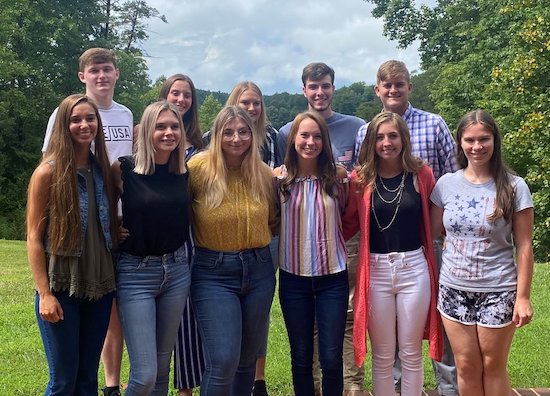 First row – Gracen Edwards, Abingdon Nations, Madison Denny, Mackenzie Belcher, Julianna Overby, Michelle Hudson Second row-Arthur Dawson, Jordan Haas, Jasmine Taylor, Caleb Murphy, Martin Morse